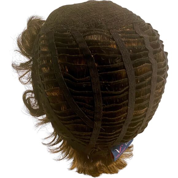 Vivica Fox Pure Stretch Cap Wig Carita FS1B/30 Off Black Copper Human Hair NWT - Picture 8 of 10